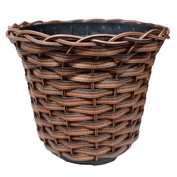 Vaso Plástico Redondo De Fibra Sintética Trançada Nº 1  Sem B