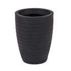 Vaso Plástico Relevo Preto 30x40cm Vasart