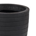 Vaso Plástico Relevo Preto 30x40cm Vasart