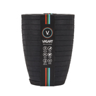 Vaso Plástico Relevo Preto 30x40cm Vasart