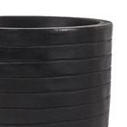 Vaso Plástico Relevo Preto 49x39cm Vasart