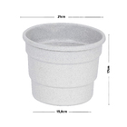 Vaso Plástico Roma Cinza 17x21cm Desli