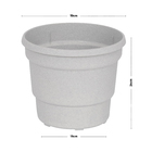 Vaso Plástico Roma Cinza 24x19cm Desli