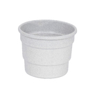 Vaso Plástico Roma Cinza Pequeno