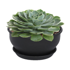 Vaso Plástico Roma Preto 12x24cm Desli