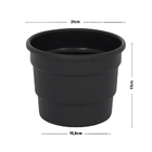 Vaso Plástico Roma Preto 17x21cm Desli