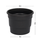 Vaso Plástico Roma Preto 20x25cm Desli