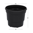 Vaso Plástico Roma Preto 24x19cm Desli