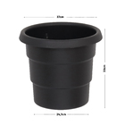 Vaso Plástico Roma Preto 24x26cm Desli