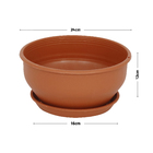 Vaso Plástico Roma Terracota 12x24cm Desli