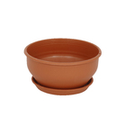 Vaso Plástico Roma Terracota Pequeno