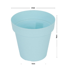 Vaso Plastico Sampa Azul Pastel 19x20cm Naterial