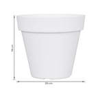 Vaso Plastico Sampa Branco  19x20cm Naterial
