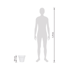 Vaso Plastico Sampa Branco  19x20cm Naterial