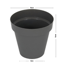 Vaso Plastico Sampa Cinza Pastel 13x14cm Naterial