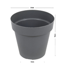 Vaso Plastico Sampa Cinza Pastel 19x20cm Naterial