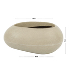 Vaso Plástico Seixo Cinza 16x18cm  Vasart