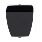 Vaso Plastico Siena Preto  13x14cm Naterial