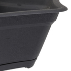 Vaso Plástico Suculenta com Prato Preto Pequeno