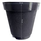 Vaso Plástico Texturizado Toscana (14x14) Preto Riqueplás