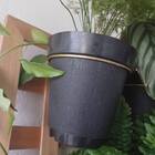 Vaso Plástico Texturizado Toscana (14x14) Preto Riqueplás