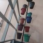 Vaso Plástico Texturizado Toscana (14x14) Vermelho Riqueplás