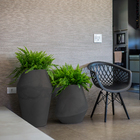 Vaso Plástico TOP POT Preto 70x44x44cm Japi