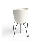 Vaso Plástico Tryas 18x17cm Branco Floridis