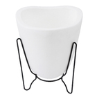 Vaso Plástico Tryas 30x26cm Branco Floridis
