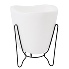 Vaso Plástico Tryas 30x26cm Branco Floridis