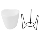 Vaso Plástico Tryas 30x26cm Branco Floridis