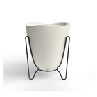 Vaso Plástico Tryas 30x26cm Branco Floridis