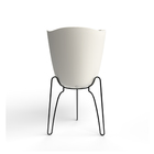 Vaso Plástico Tryas 30x26cm Branco Floridis