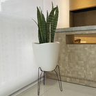 Vaso Plástico Tryas 30x26cm Branco Floridis