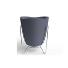 Vaso Plástico Tryas 30x26cm Cinza Floridis
