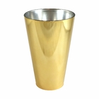 Vaso Plástico Tulipa Dourado 21x13cm Albano