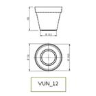 Vaso Plástico Unique 12 (12x10,5cm) Verde Japi