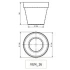 Vaso Plástico Unique 16 (16x14cm) Verde Japi