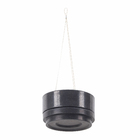 Vaso Plástico Urban 12x25cm Preto Vasart