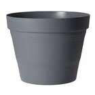 Vaso Plastico Veneza Cinza 25x20cm West Garden