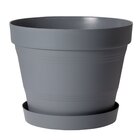 Vaso Plastico Veneza Cinza 25x20cm West Garden