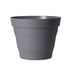 Vaso Plastico Veneza Cinza 30x20cm West Garden