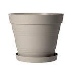 Vaso Plastico Veneza Cinza 30x24cm West Garden