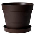 Vaso Plastico Veneza Marrom 20x17cm West Garden