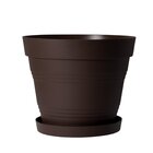 Vaso Plastico Veneza Marrom 30x24cm West Garden