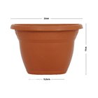 Vaso Plástico Vicenza Terracota 17x23cm Desli