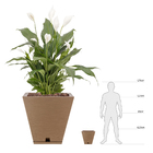 Vaso Plástico Zurique Ocre 34x29cm Floridis