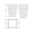 Vaso Polietileno Minas Stone Japi Mármore