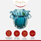 Vaso Porta Pincéis Decorativo Cristal Murano 9 Cm Azul - Cris