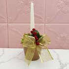 Vaso Porta Vela Aparador Arranjo Centro Mesa Natalino 30cm A